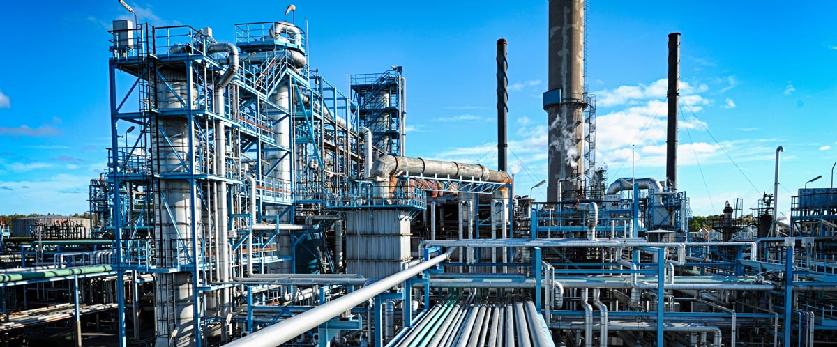 overall view of oil and gas installation